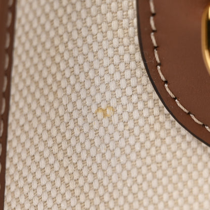 Burberry Canvas Smooth Calfskin Two Tone Small Pocket Bag Natural Malt Brown 11 of 13