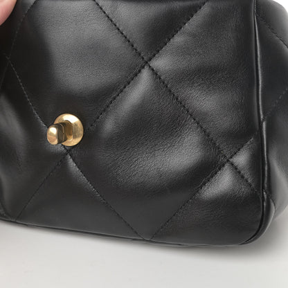 Chanel Lambskin Quilted Medium Chanel 19 Flap Black 12 of 15