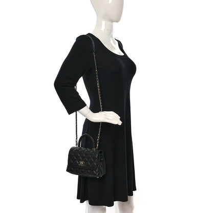 Chanel Caviar Quilted Extra Mini Coco Handle Flap Black 2 of 10