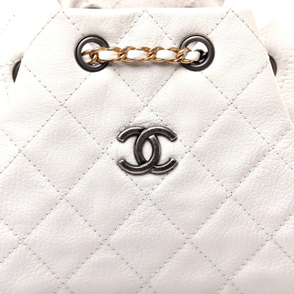 Chanel Patent Goatskin Quilted Small Gabrielle Backpack White 9 of 9