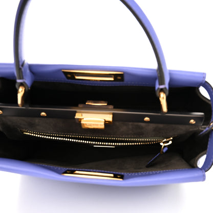 Fendi Vitello Seta Medium Peekaboo Iconic Satchel Viola Cassis 6 of 16