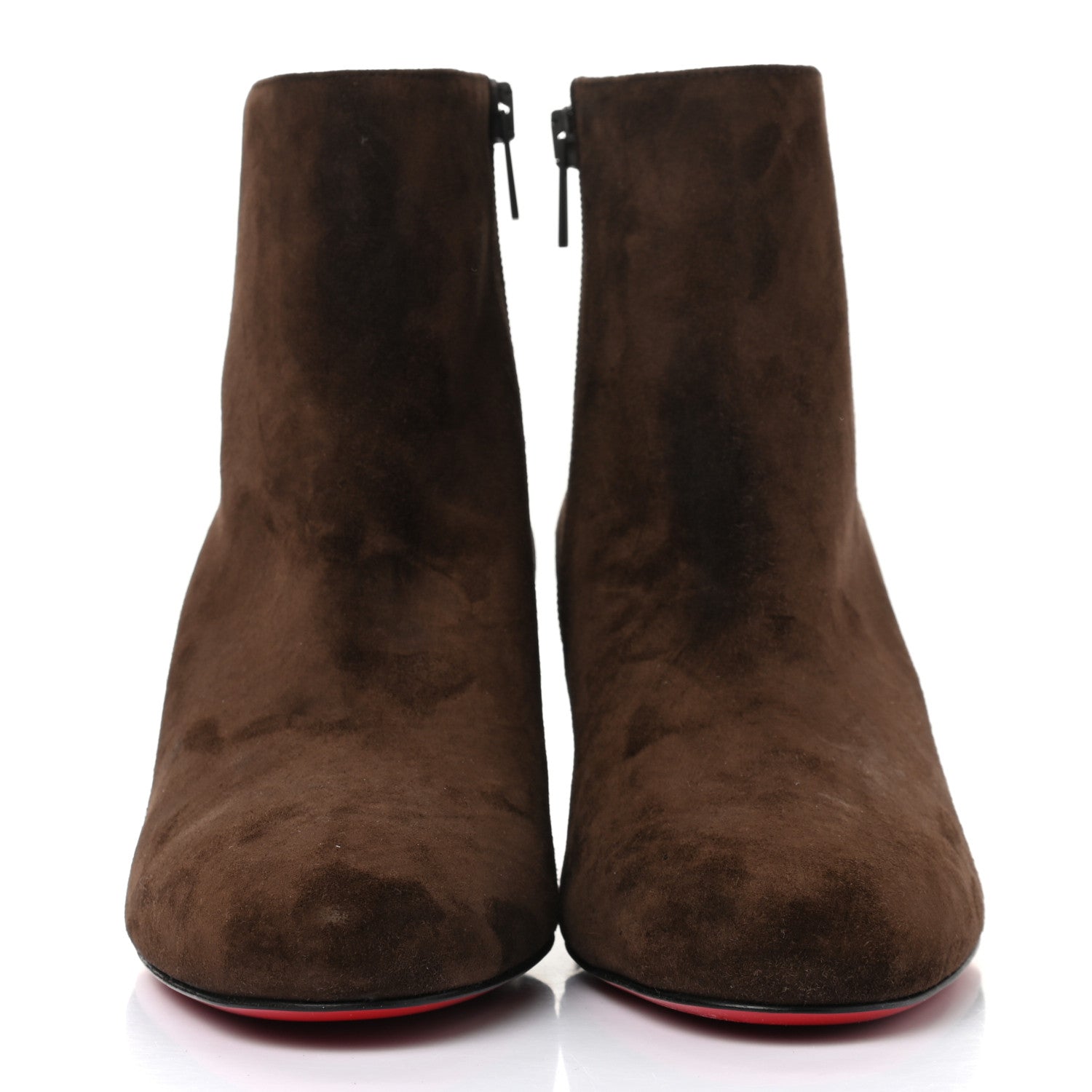 Christian Louboutin Veau Velours Turela 55 Ankle Boots 37.5 Ecureuil 2 of 8