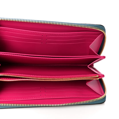 Louis Vuitton Metallic Vernis Degrade Zippy Wallet Blue Pink 5 of 11