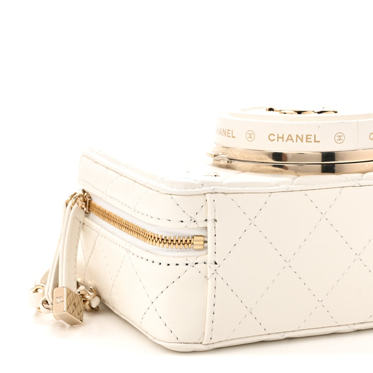 Chanel Lambskin Quilted Coco Click Bag White 9 of 11