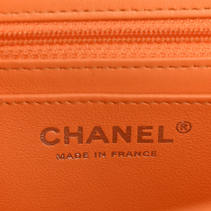 Chanel Lambskin Quilted Mini Rectangular Flap Orange 6 of 13