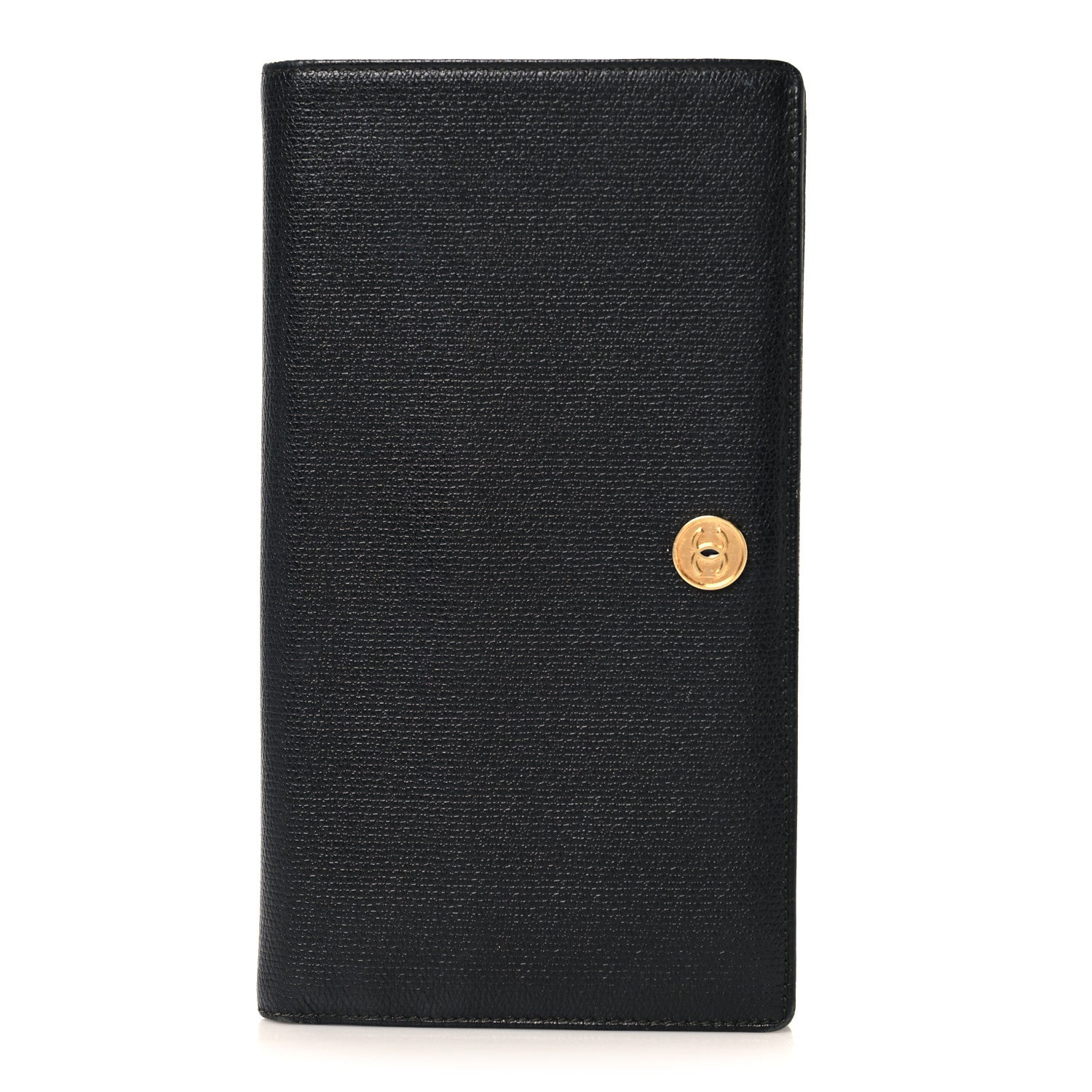 Chanel Grained Calfskin CC Button Yen Wallet Black 1 of 9