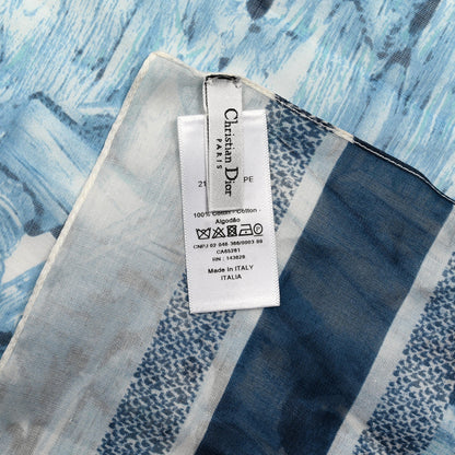 Christian Dior Cotton Athens Print Sarong Blue Ecru 3 of 3