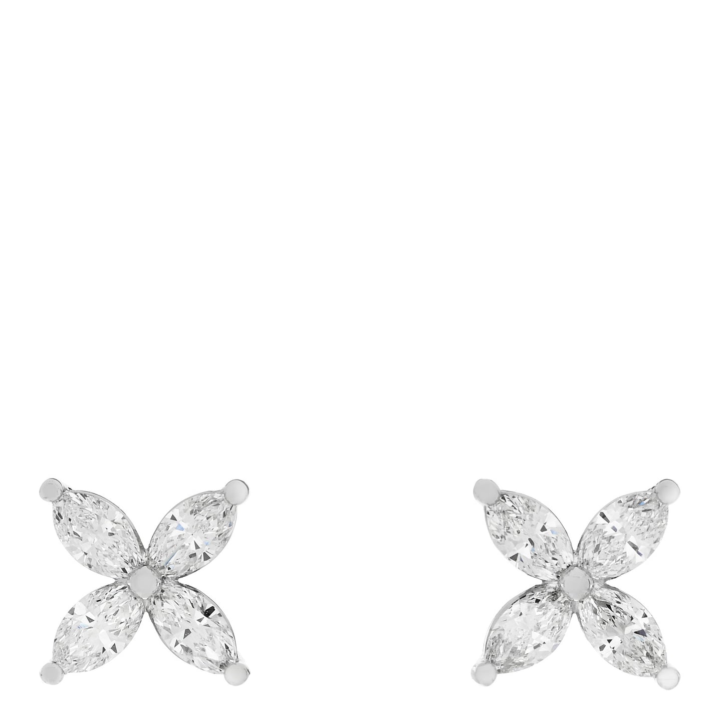 Platinum Diamond .92ct Medium Victoria Earrings
