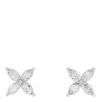 Tiffany Platinum Diamond .92ct Medium Victoria Earrings 1 of 4