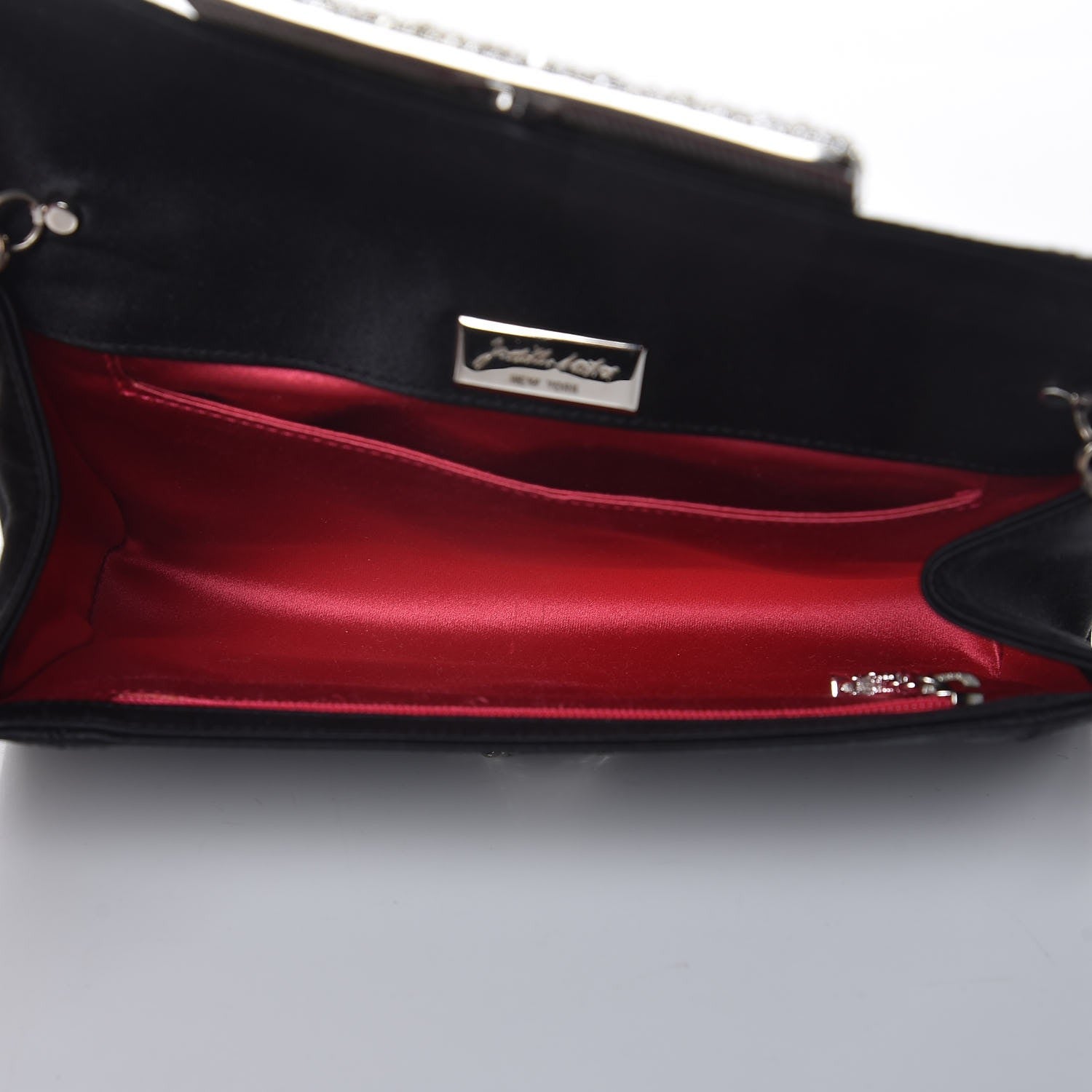 Judith Leiber Satin Swarovski Crystal Nina Clutch Black 5 of 7
