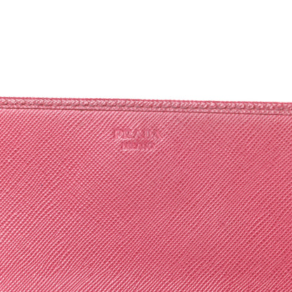 Prada Saffiano Metal Oro Chain Wallet Peonia 6 of 18