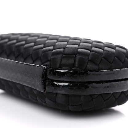 Bottega Veneta Satin Intreccio Impero Ayers Knot Clutch Black 8 of 8
