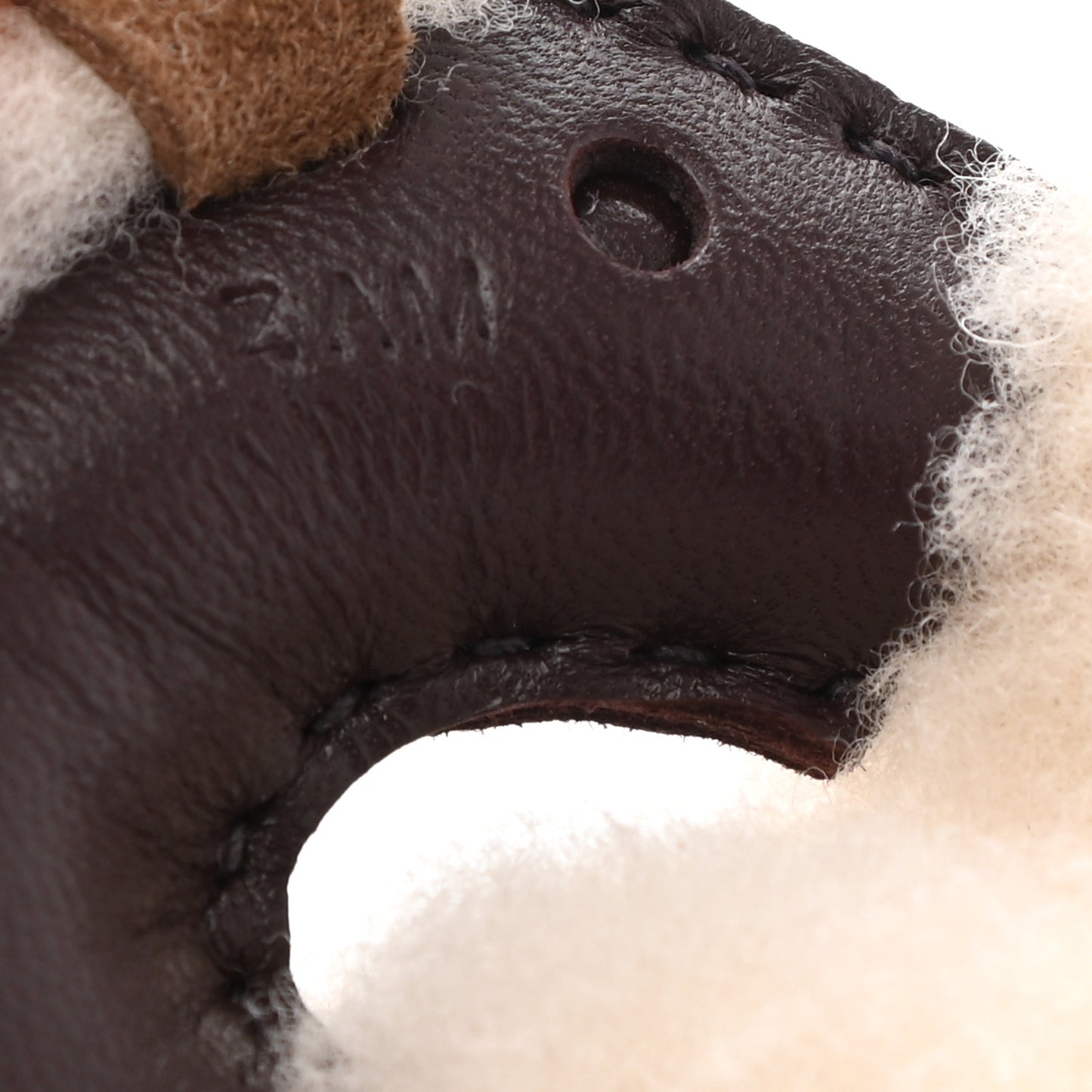 Milo Lambskin Shearling Budy Charm Chocolate