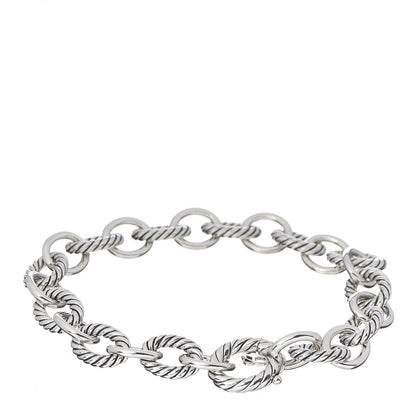 David Yurman Sterling Silver 10mm Medium Oval Link Bracelet 3 of 4
