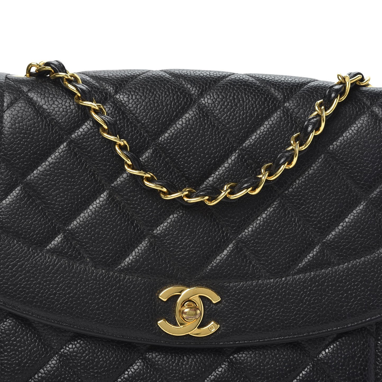 Caviar Quilted Medium Single Flap Black