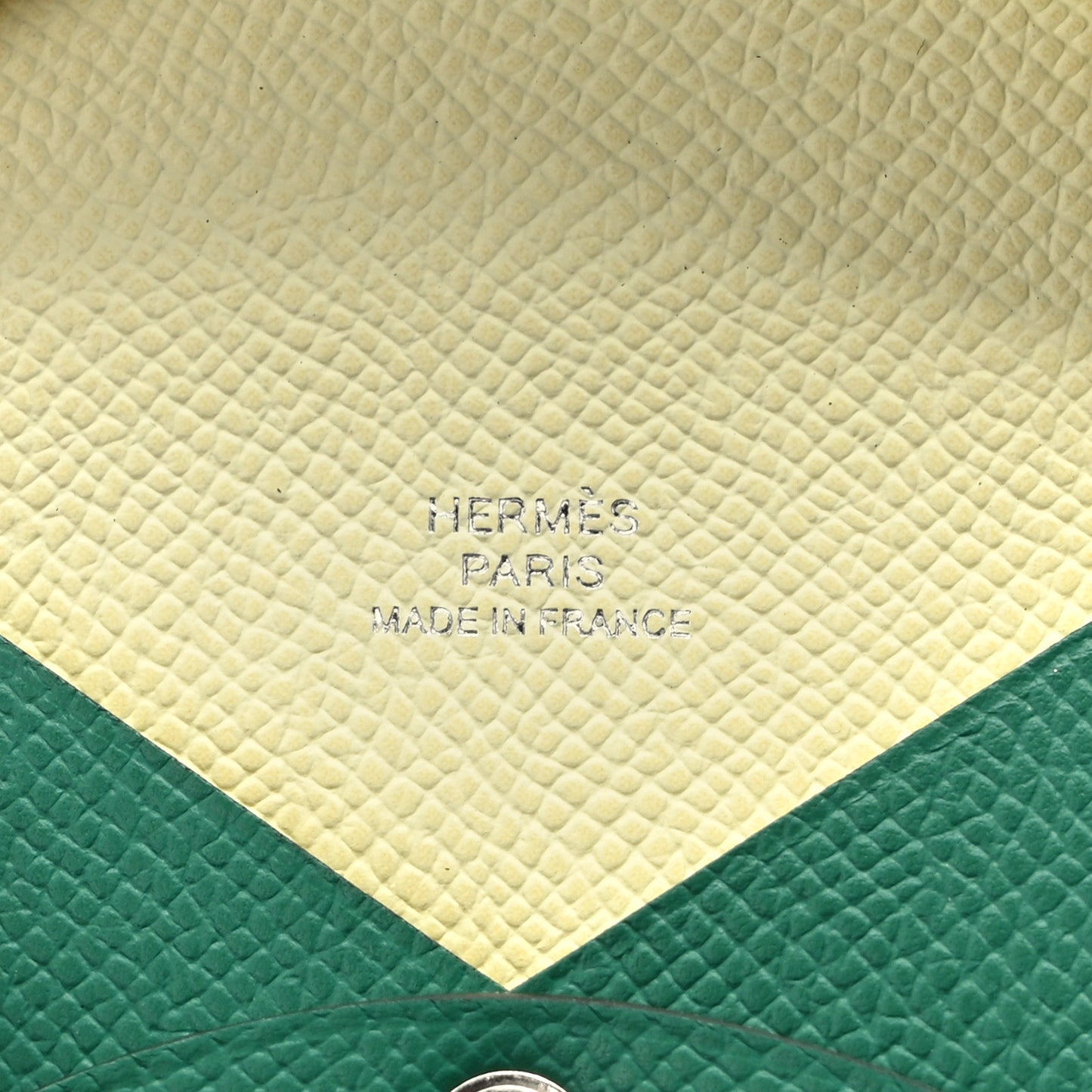 Epsom Verso Calvi Duo Card Case Vert Vertigo Jaune Milton