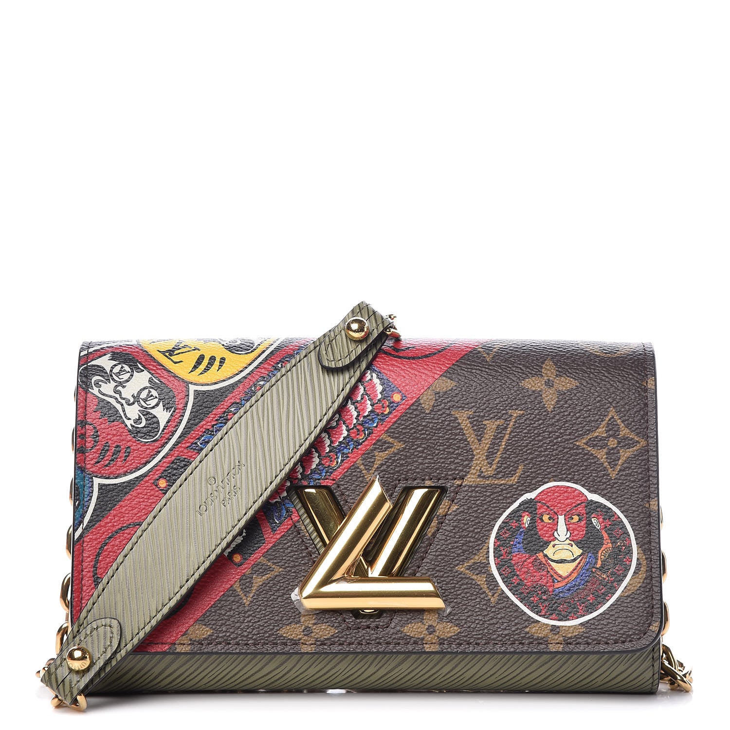 Louis Vuitton Monogram Epi Kabuki Twist Chain Wallet 1 of 10