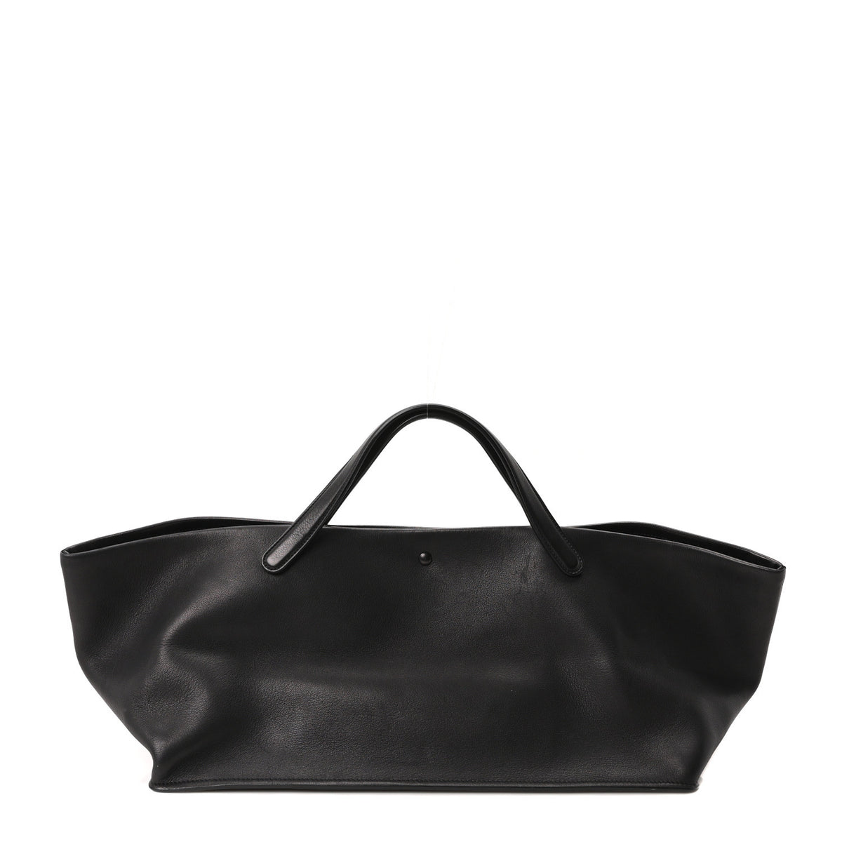 Polished Saddle Calfskin Idaho Top Handle Black