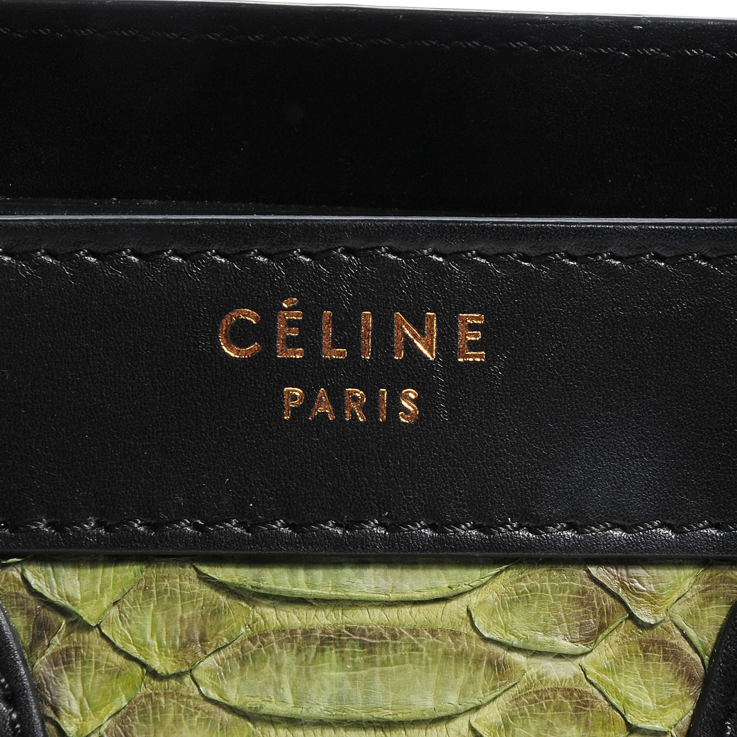 Python Suede Nano Tri-Color Luggage Green