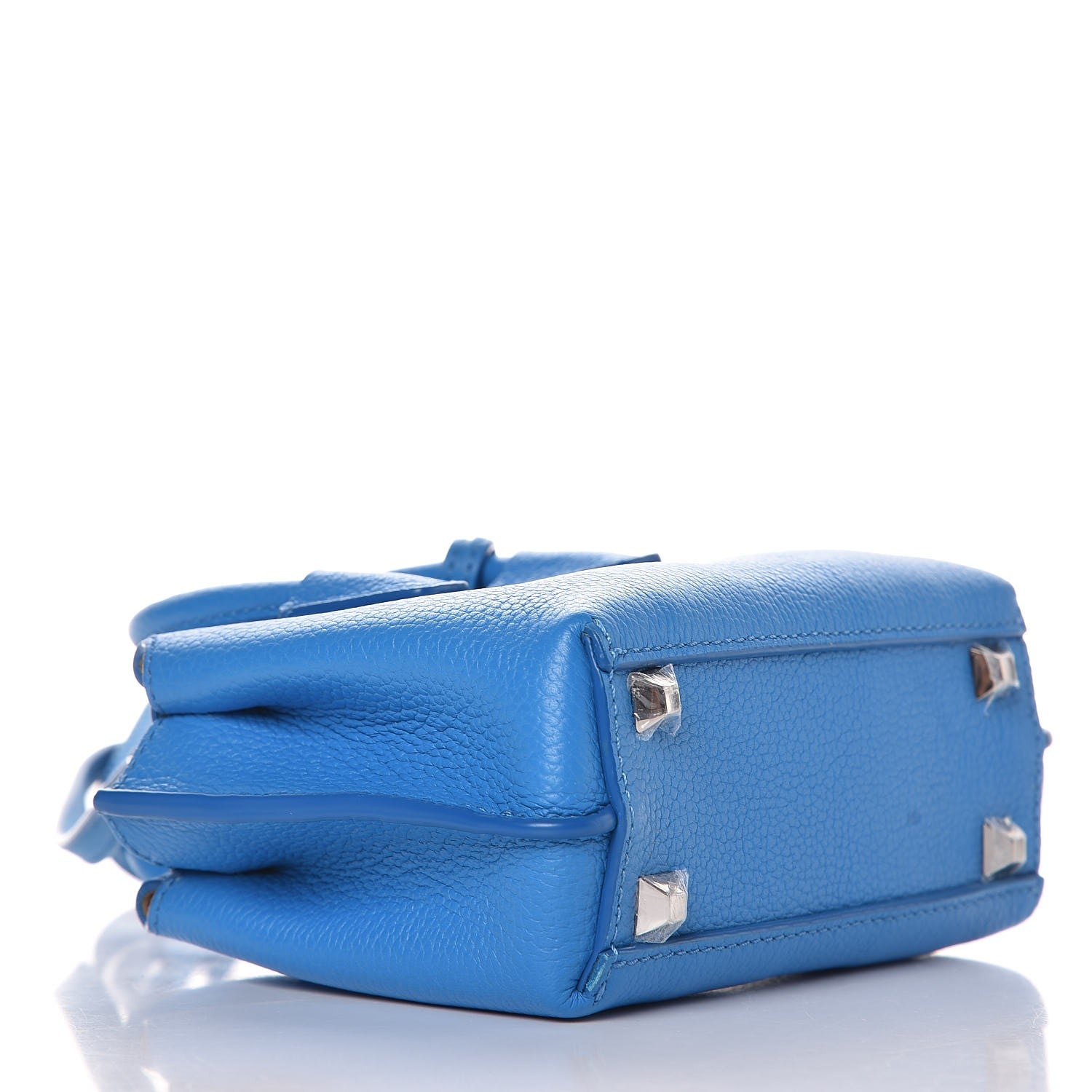 MCM Grained Calfskin X-Mini Milla Tote Tile Blue 4 of 12