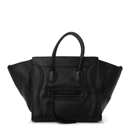 Celine Supple Calfskin Large Phantom Luggage Black 1 of 11
