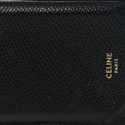 Celine Grained Calfskin Zipped Card Holder Black 7 of 7
