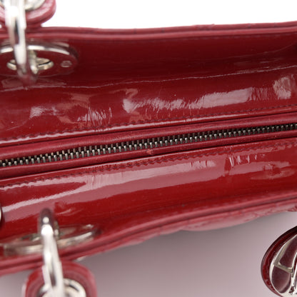 Christian Dior Patent Cannage Large Lady Dior Red 13 of 15