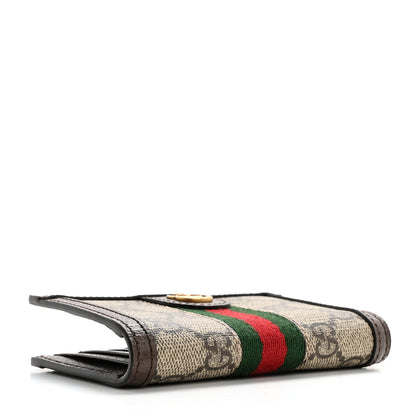 Gucci GG Supreme Monogram Web Ophidia Card Case Beige New Acero 4 of 8