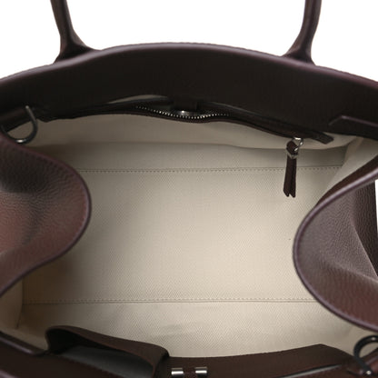 The Row Matte Grained Calfskin Soft Margaux 12 Dark Mocha 5 of 9