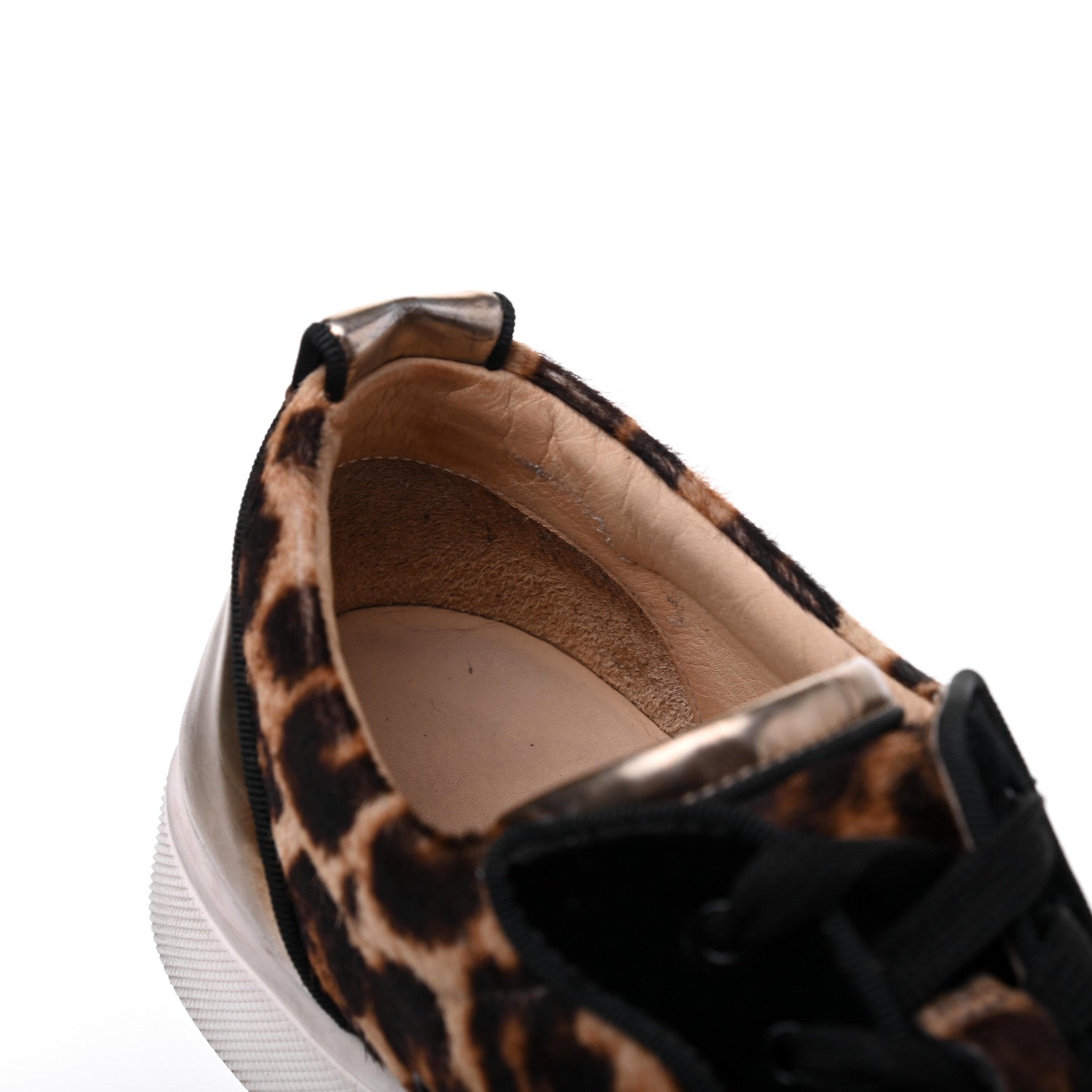 Christian Louboutin Pony Hair Spikes Orlato Flat Sneakers 38.5 Leopard 26 of 26