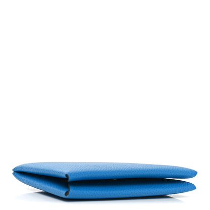 Hermes Epsom Calvi Card Case Bleu Zanzibar 4 of 7