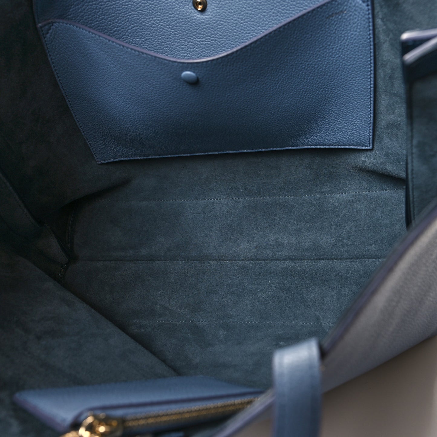 Calfskin Medium East West Sense Tote Shady Cobalt