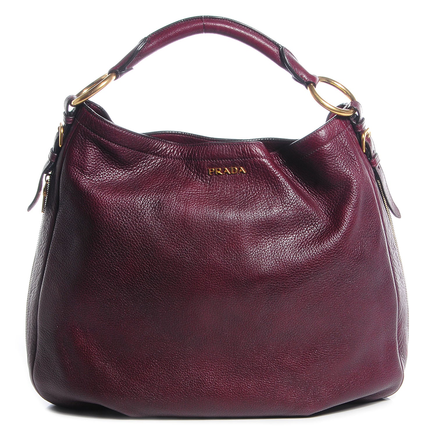 Prada Vitello Daino Hobo Amaranto 1 of 10