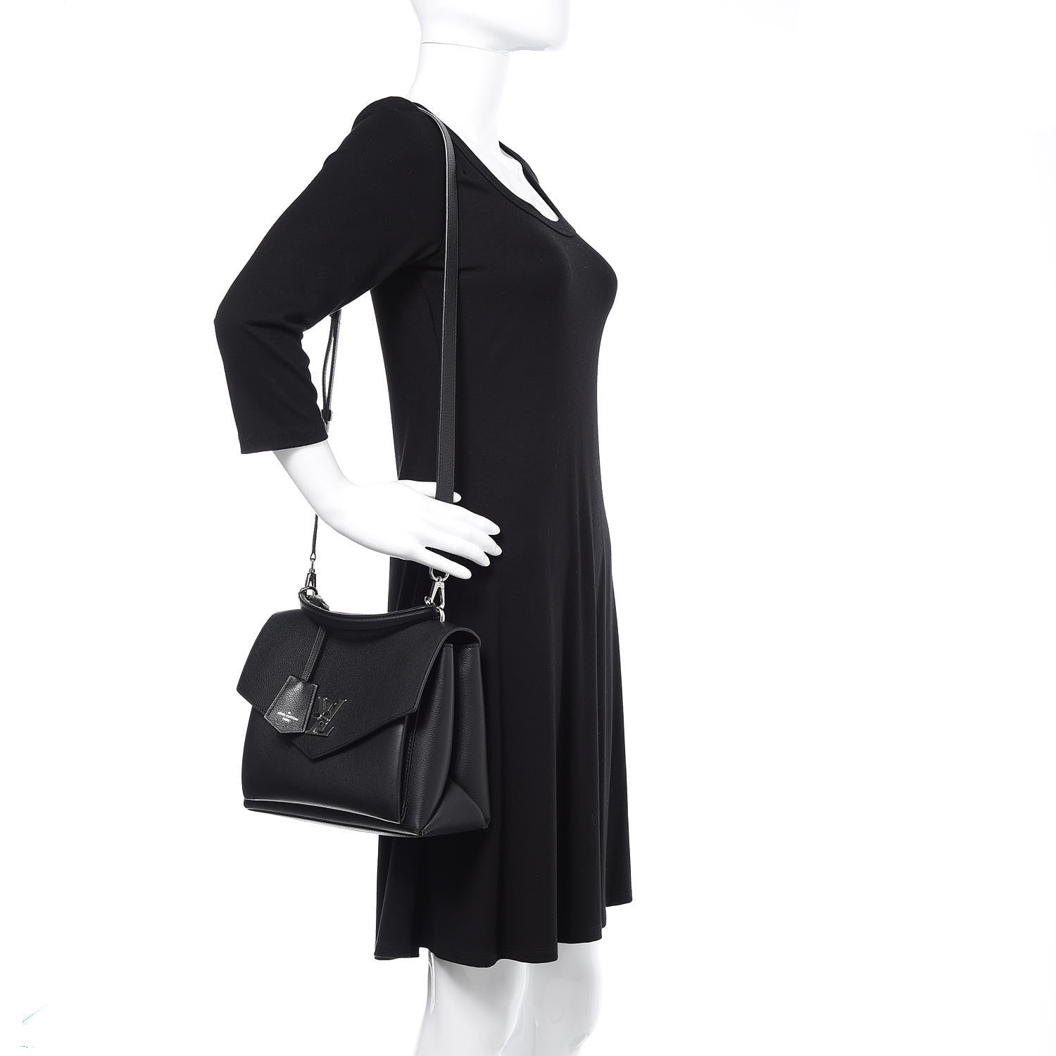 Louis Vuitton Soft Calfskin My Lockme Top Handle Black 2 of 11