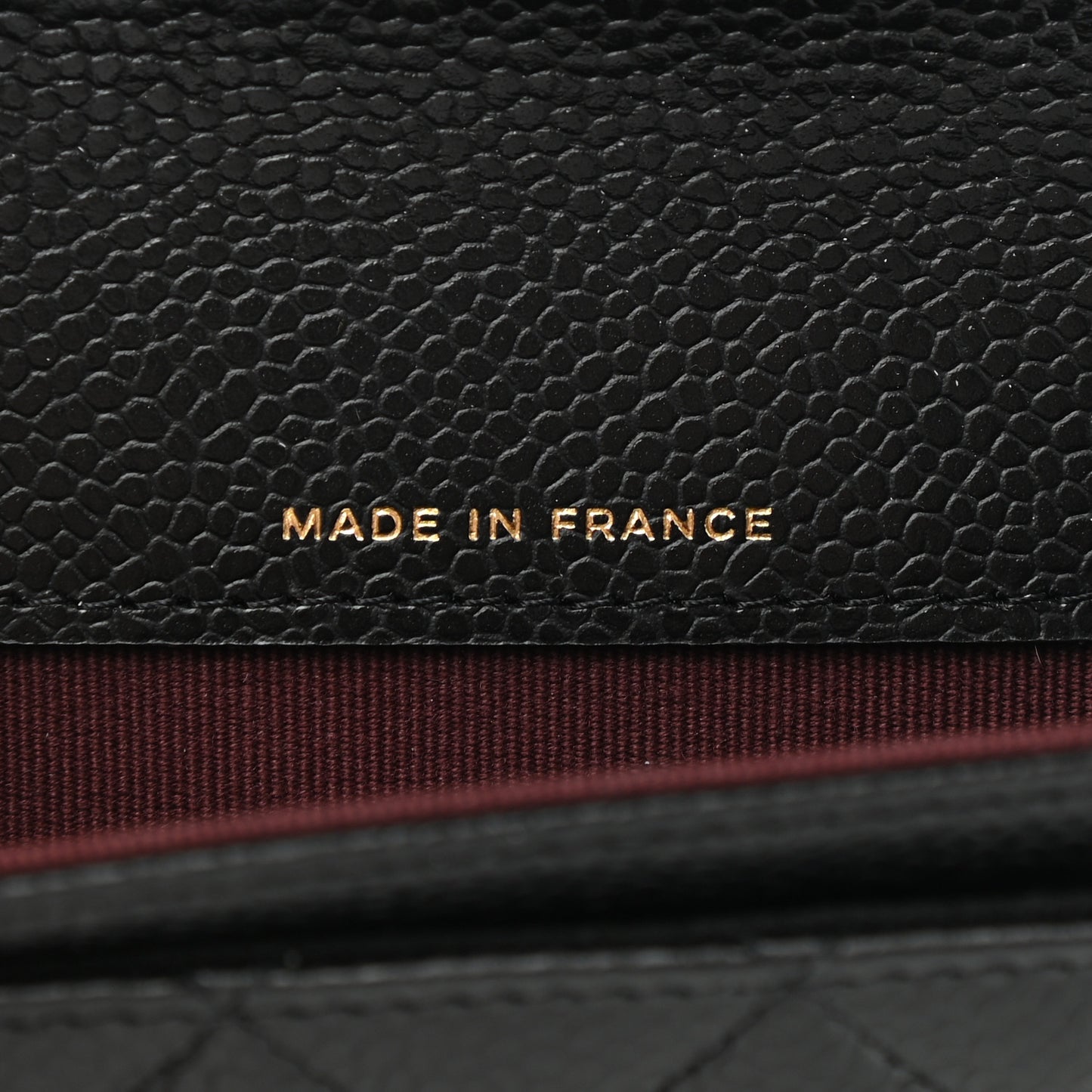 Caviar Quilted Flap Card Holder Wallet Black