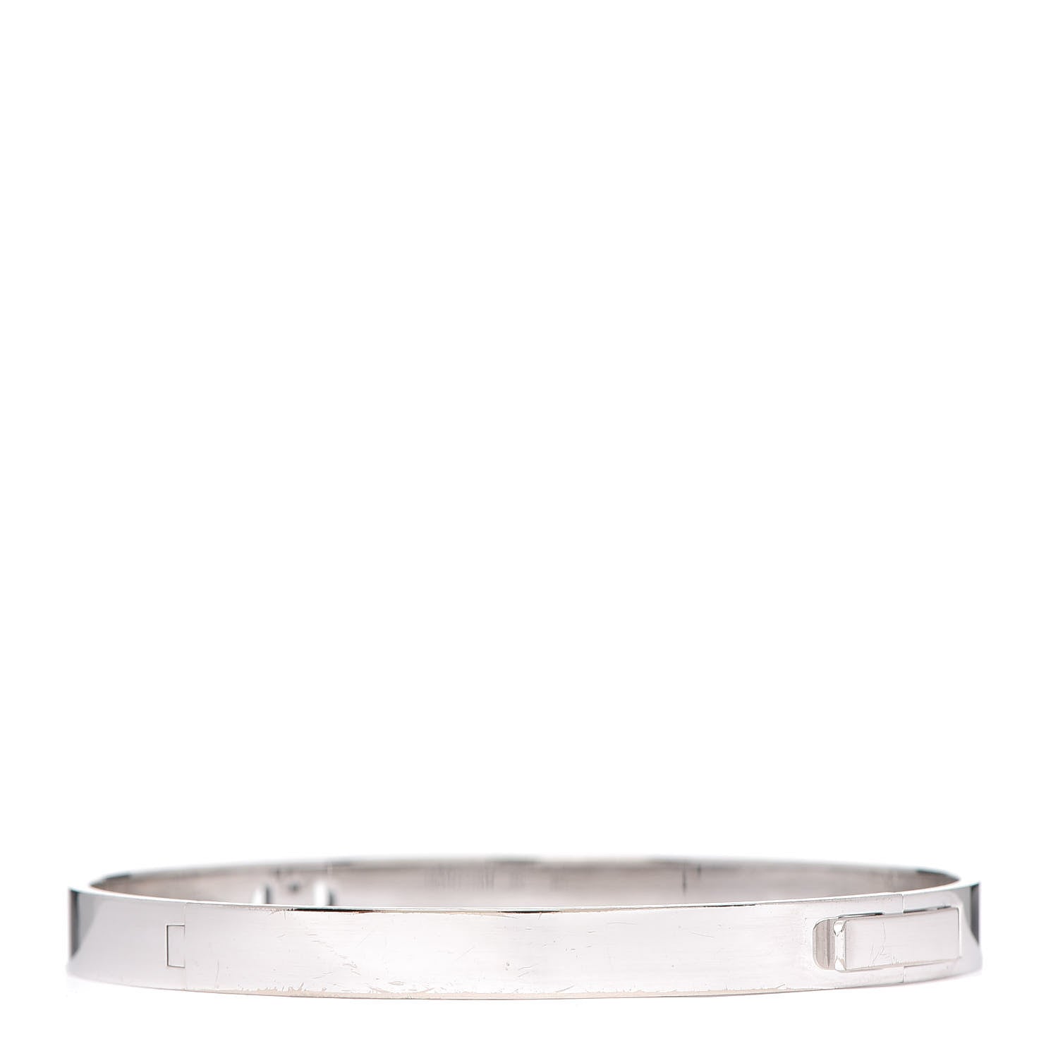 Hermes 18K White Gold Diamond PM H D'Ancre Bracelet SH 3 of 6
