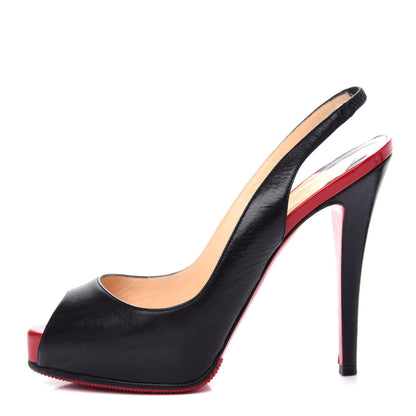 Christian Louboutin Kid No Prive 120 Pumps 35.5 Black Red 1 of 9