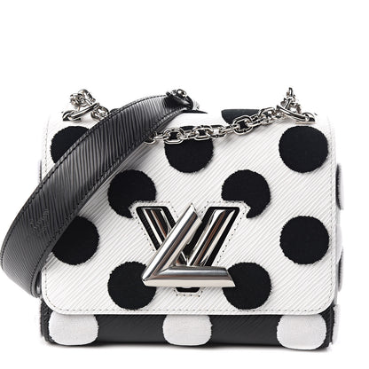 Louis Vuitton Epi Polka Dots Twist Shoulder Bag PM White Black 1 of 11
