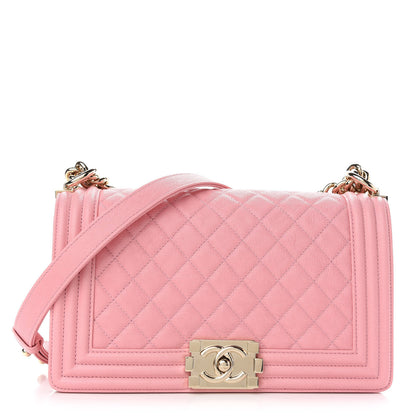 Chanel Caviar Quilted Medium Boy Flap Pink 1 of 9