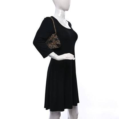 Gucci Monogram Horsebit Clutch Dark Brown 2 of 10