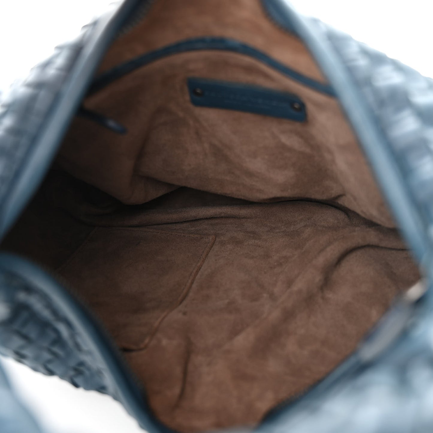 Nappa Intrecciato Medium Veneta Hobo Baltic Blue