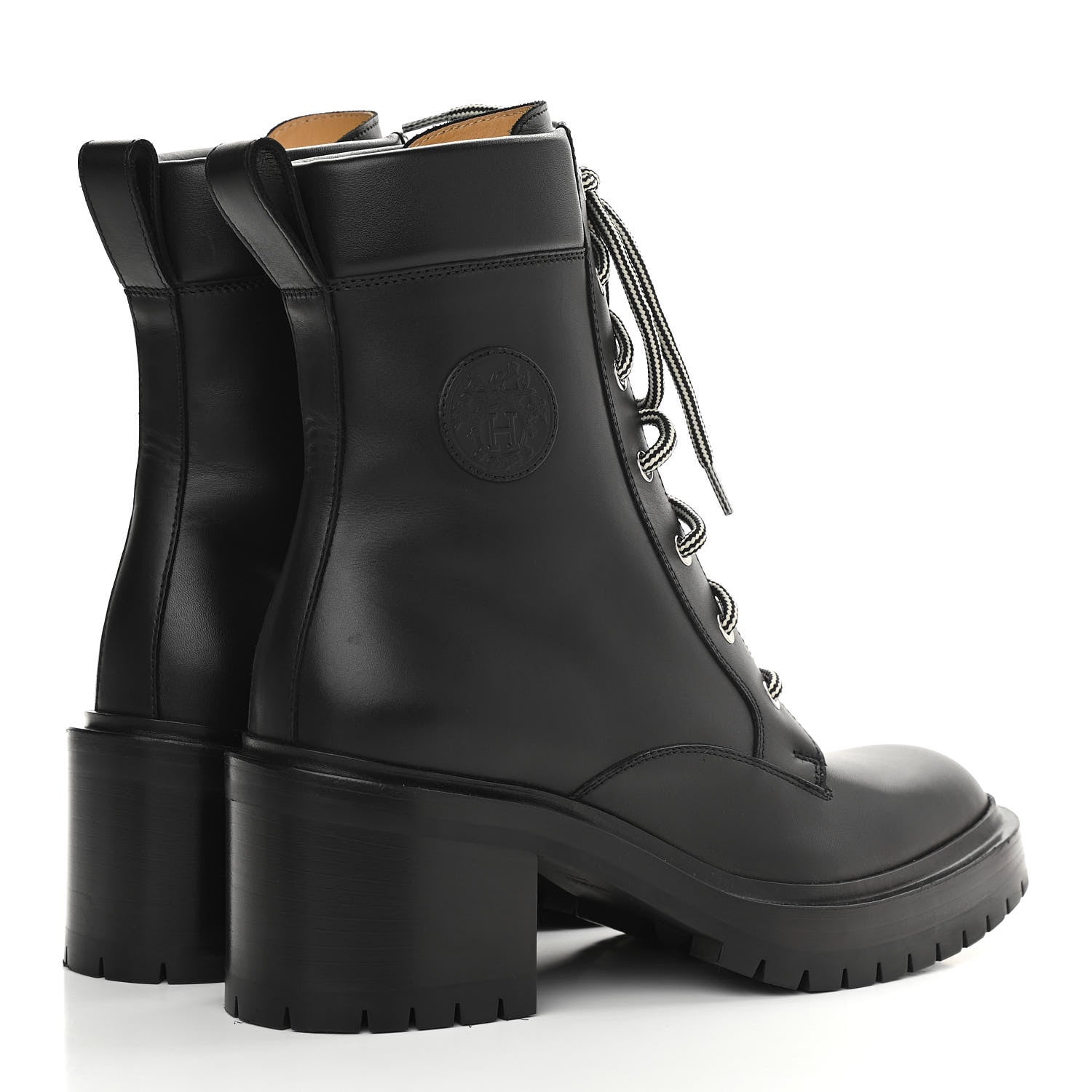 Hermes Calfskin Bridge Ankle Boots 39 Black 4 of 8