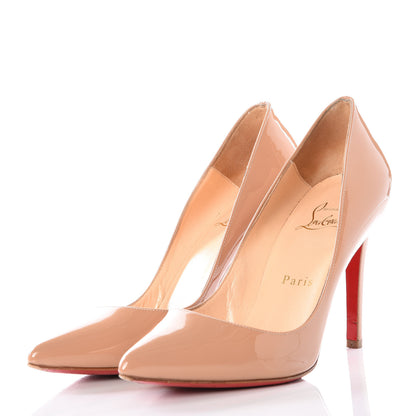 Christian Louboutin Patent Pigalle 100 Pumps 36.5 Nude 2 of 11