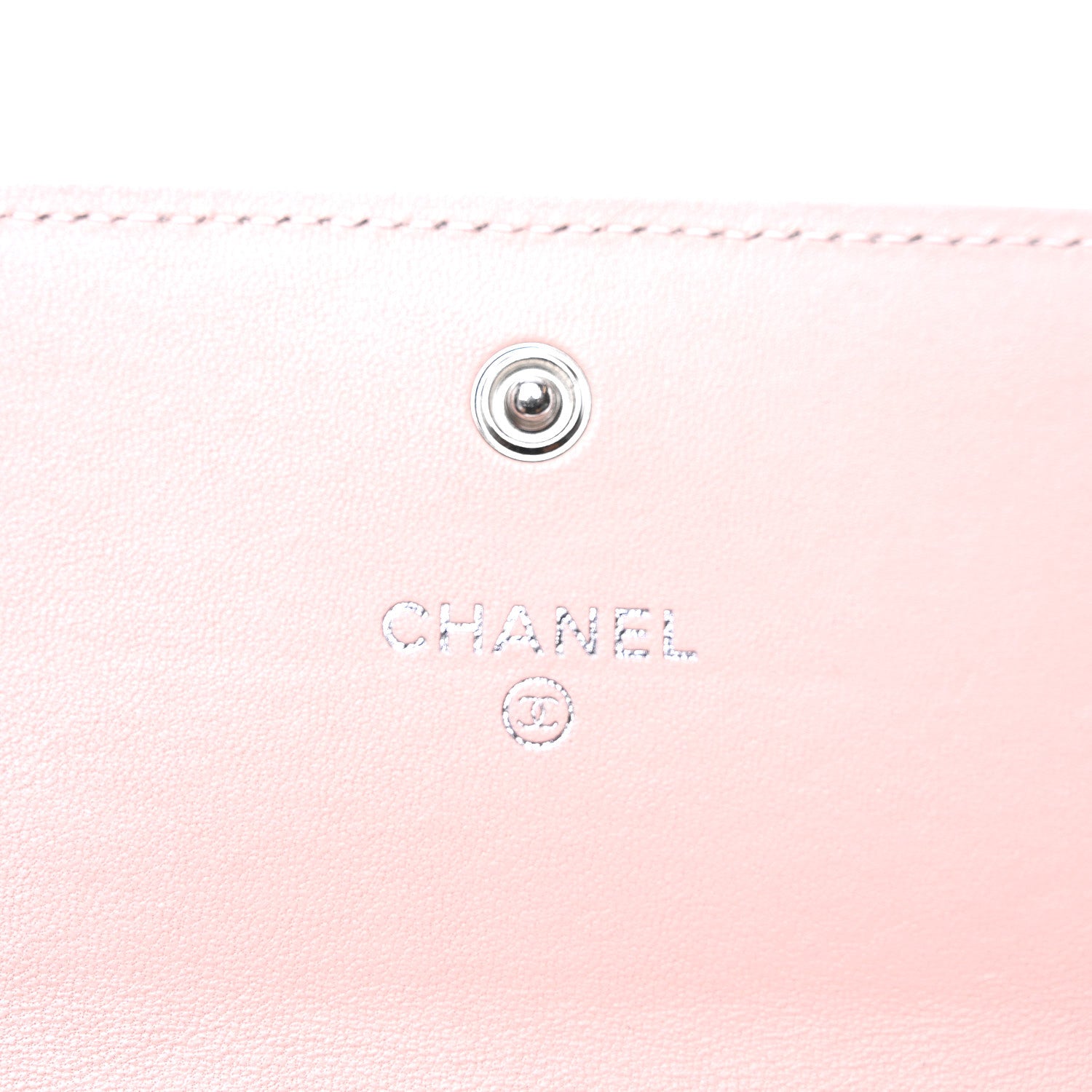 Chanel Calfskin Quilted Crystal CC Star Flap Wallet Light Pink 5 of 8