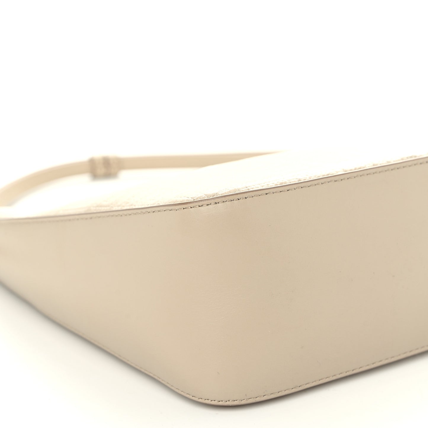 Coated Canvas Logo 4G Embossed Small Moon Cut Out Shoulder Bag Natural Beige