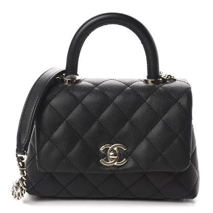 Chanel Caviar Quilted Extra Mini Coco Handle Flap Black 1 of 10