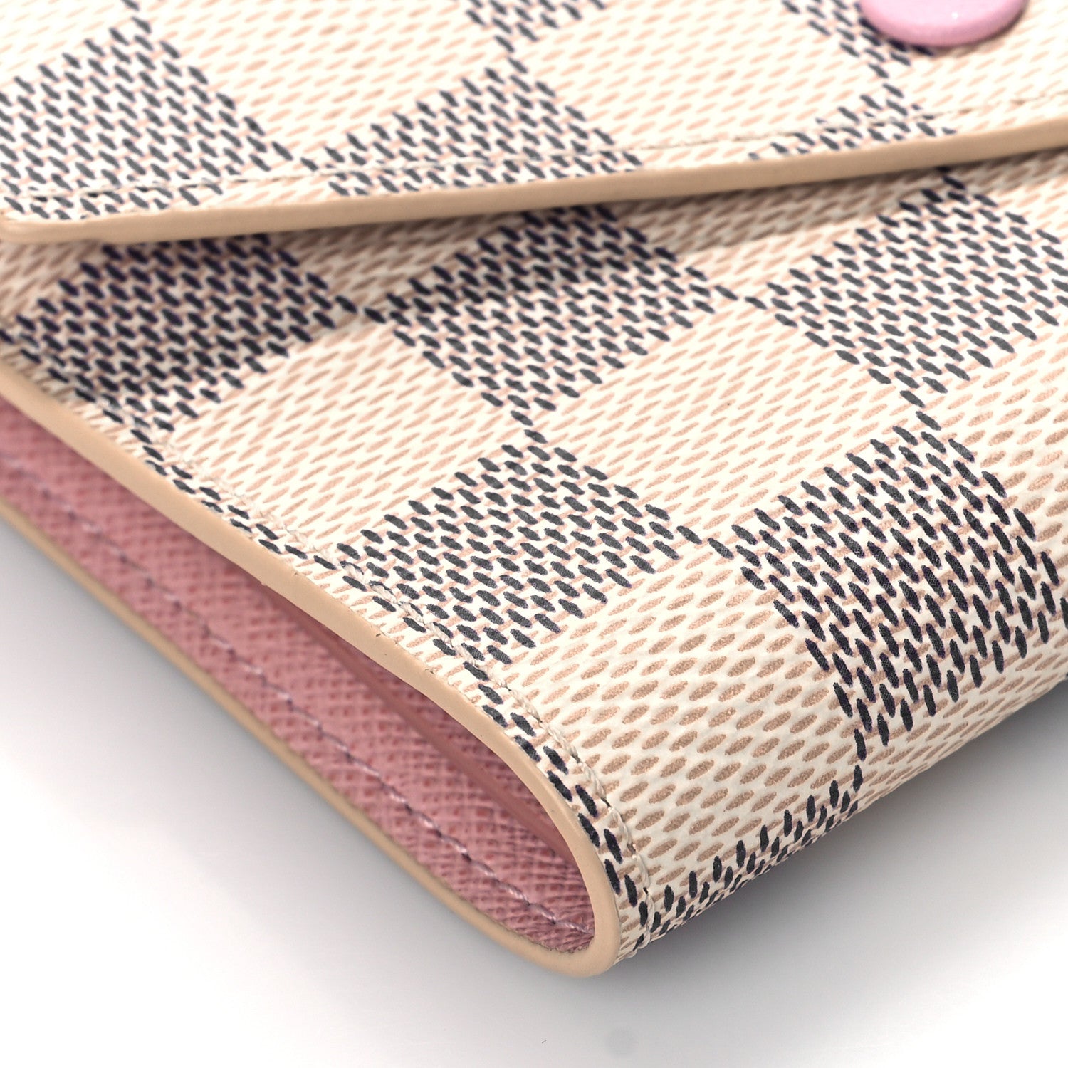 Louis Vuitton Damier Azur Victorine Wallet Rose Ballerine 7 of 9