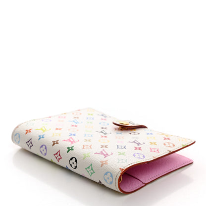 Louis Vuitton Monogram Multicolor Small Ring Agenda Cover White Litchi 4 of 9