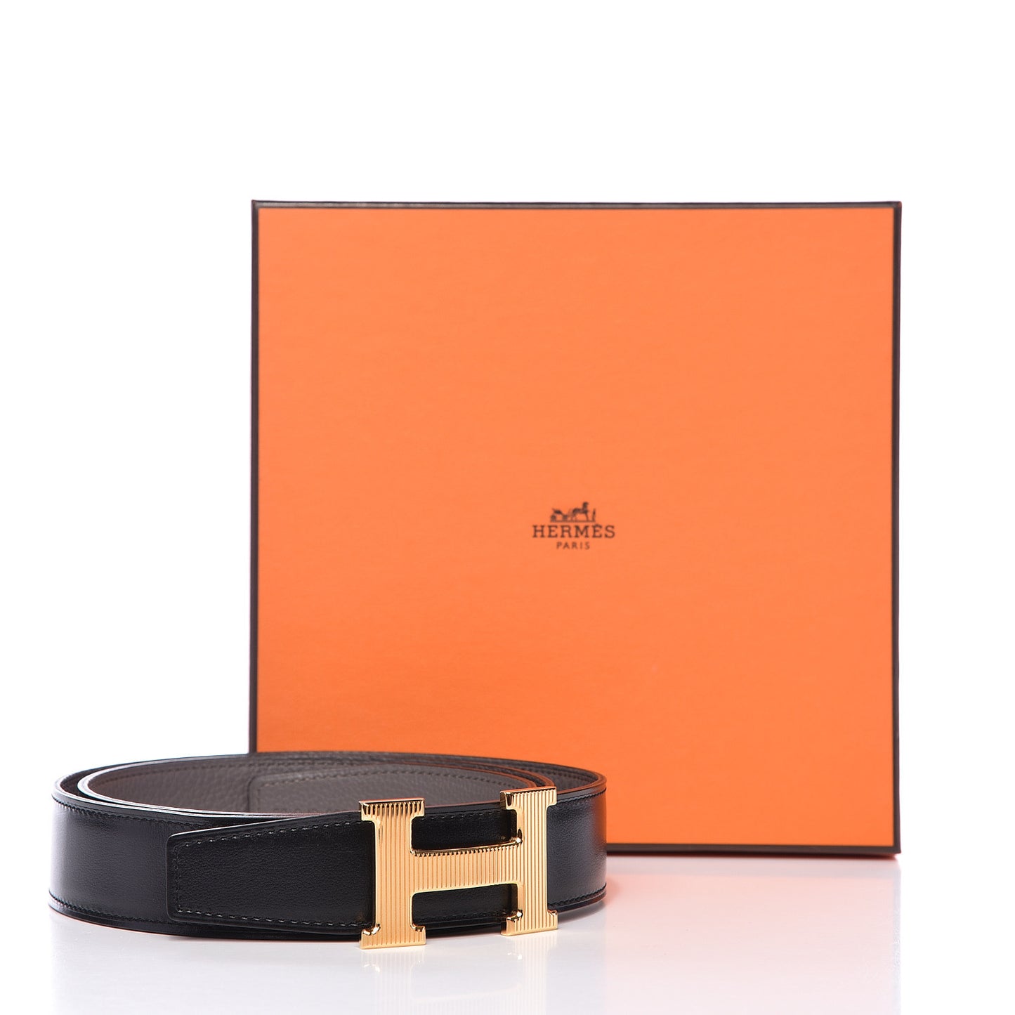 Box Togo Strie 32mm H Belt 95 Black Etain