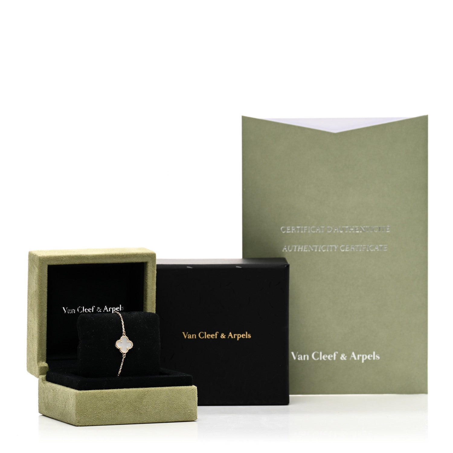 Van Cleef & Arpels 18K Yellow Gold Mother of Pearl Sweet Alhambra Bracelet 4 of 4